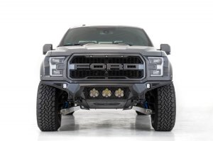 Ford Raptor F-150 Bumper - Front - Addictive Desert Designs - Bomber - Hammer Black with Satin Black panels - `17-`20 Ford Raptor F-150 Bumper - Front - Addictive Desert Designs - Bomber - Hammer Black with Satin Black panels - `17-`20